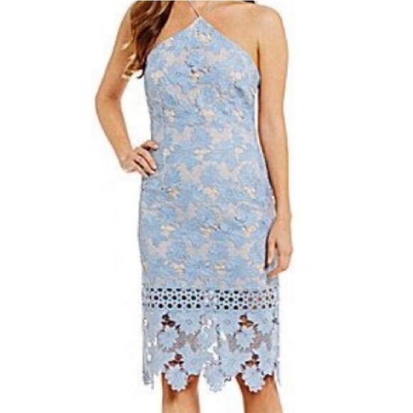Gianni Bini Dresses & Skirts - Gianni Bini Blue Lace Dress Size 6